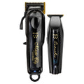 Professional 5 Star Cordless Barber Clipper and Trimmer set in black finish