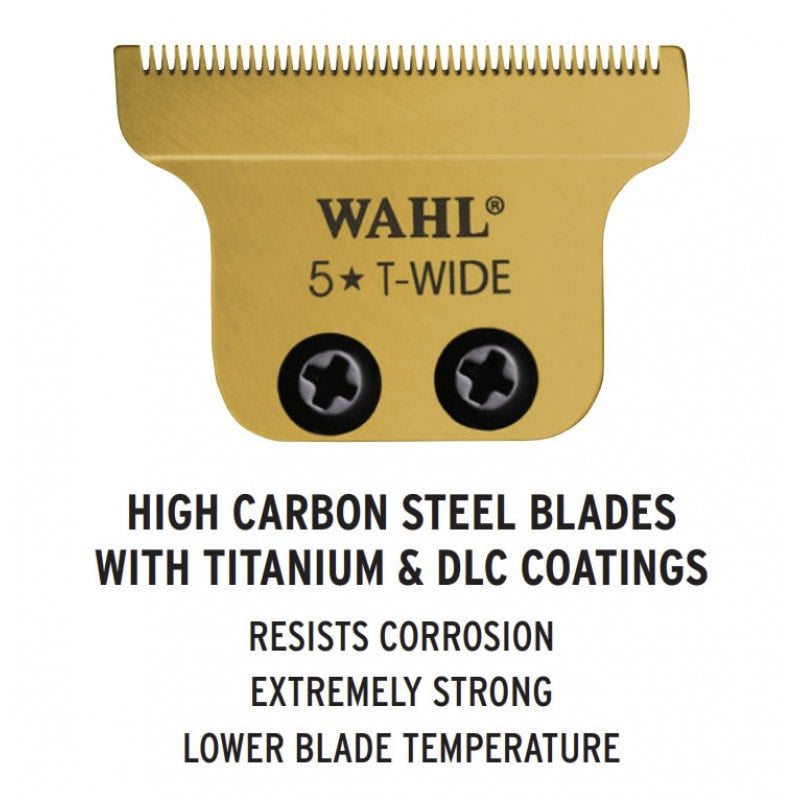 5 Star Cordless Detailer Li Gold Edition Titanium T-Wide Trimmer
