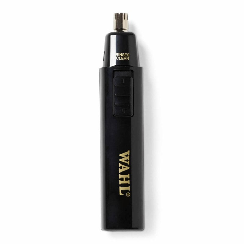 Minimalist black and gold wet/dry grooming trimmer for bathroom vanity