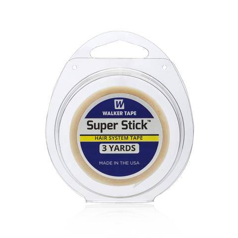 Roll of translucent Walker Tape Super Stick hair system adhesive, 1 inch width.