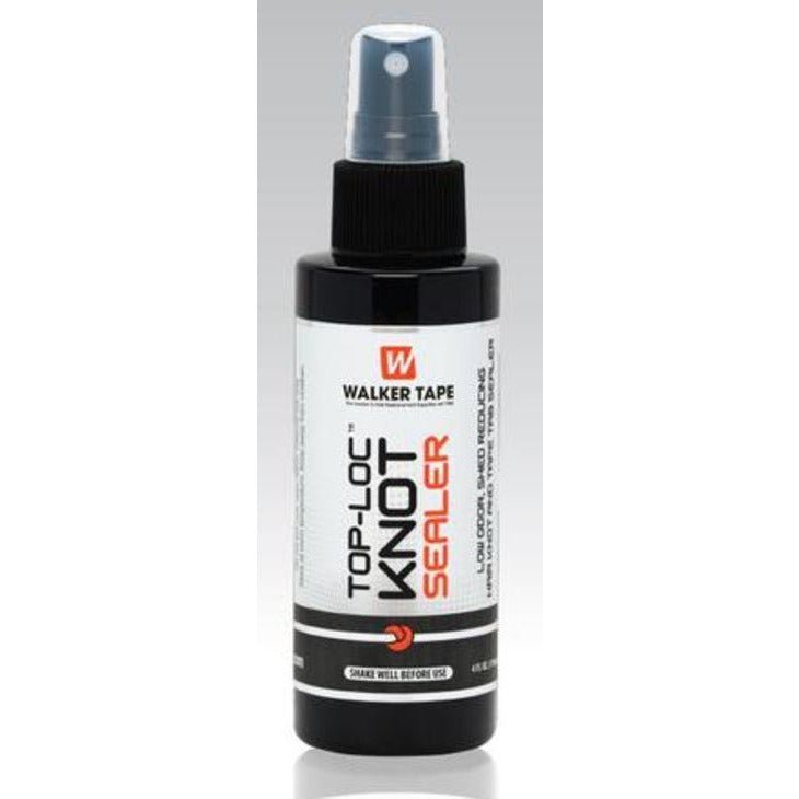Walker Tape Top-Loc Knot Sealer 4 oz spray bottle in monochrome packaging