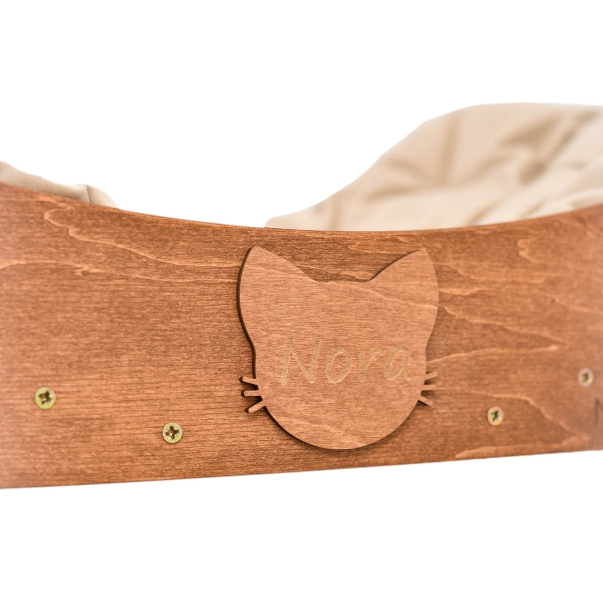 Floating Cat Shelf Perch - Oak Wall-Mounted Bed