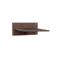 Dark walnut wooden decagon step platform for children and adults in a modern home nursery.