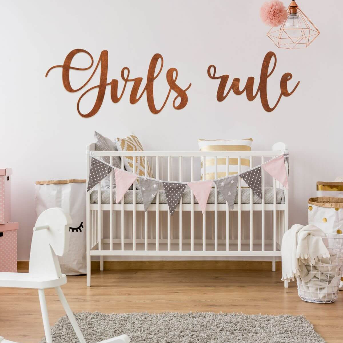 Minimalist Wooden Signs for Baby Room Brown Beige Nursery Decor