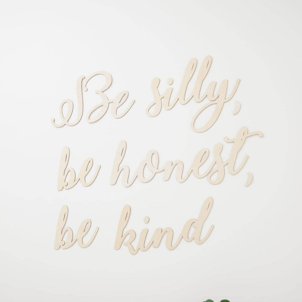Minimalist Wooden Signs for Baby Room Brown Beige Nursery Decor