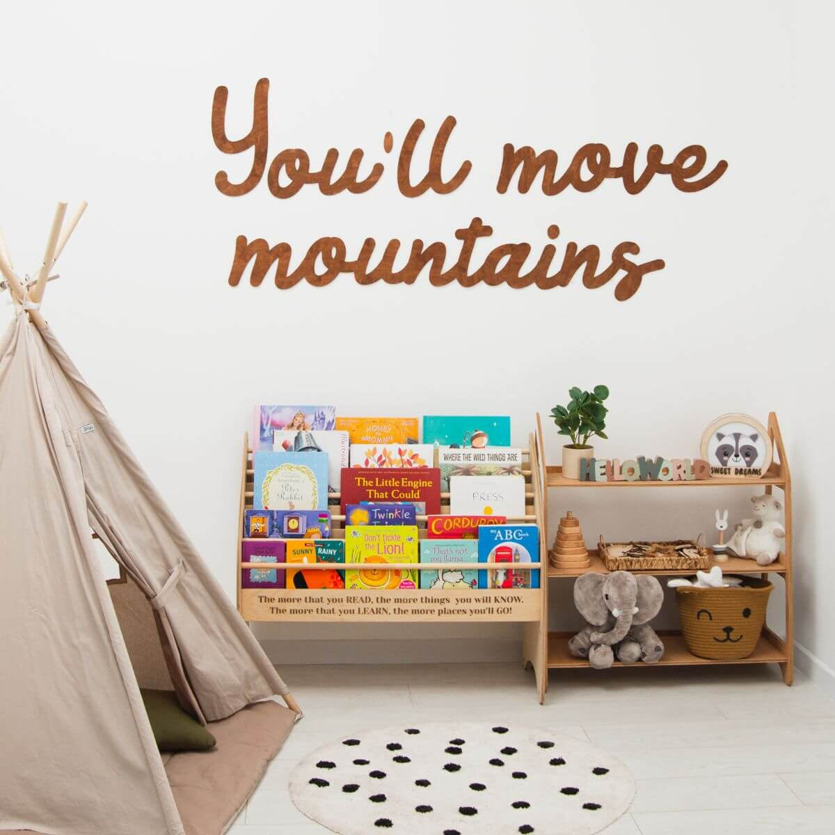 Wooden Baby Nursery Wall Decor Quote Signs for Gender Neutral Rooms