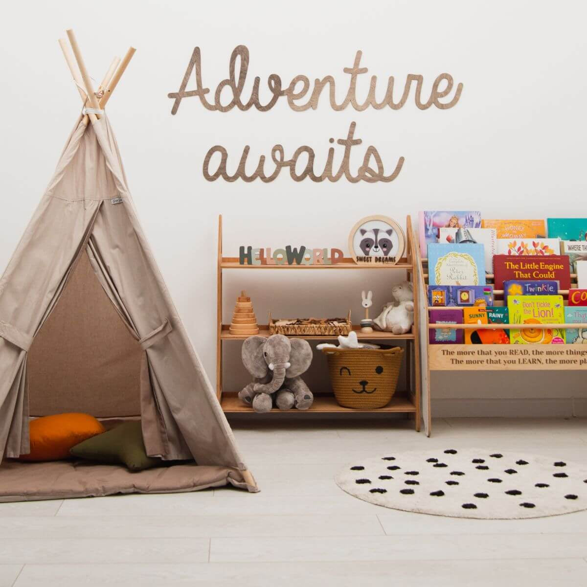 Wooden Baby Nursery Wall Decor Quote Signs for Gender Neutral Rooms
