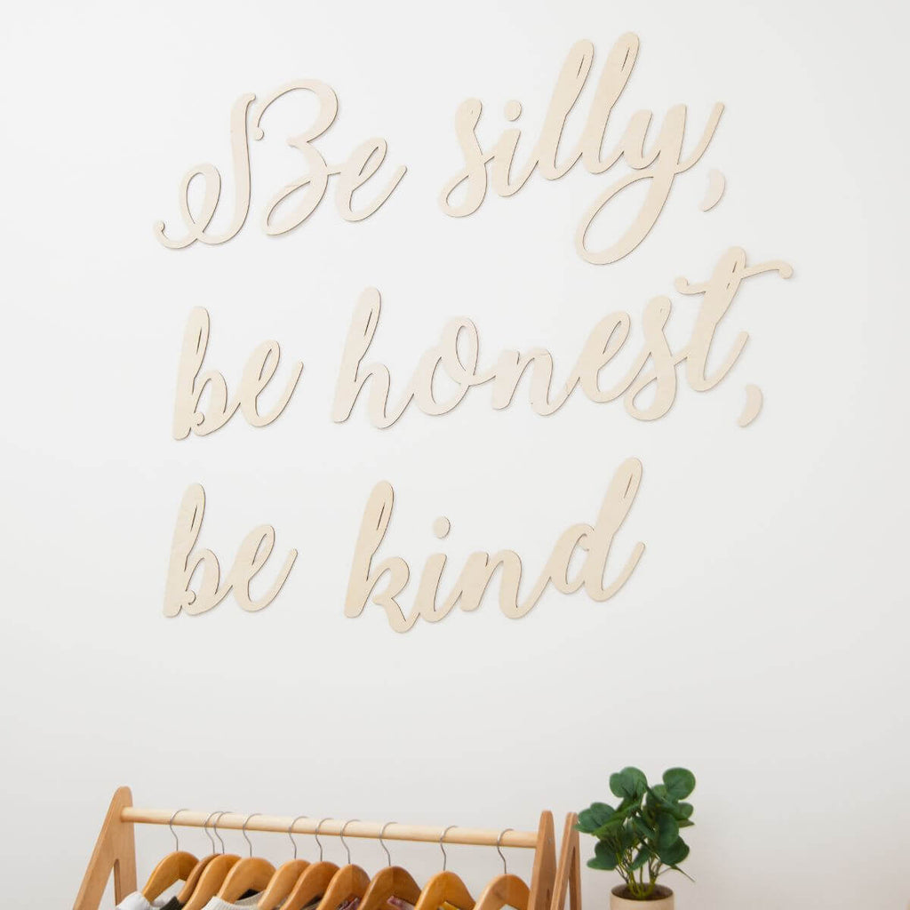 Wooden Baby Nursery Wall Decor Quote Signs for Gender Neutral Rooms
