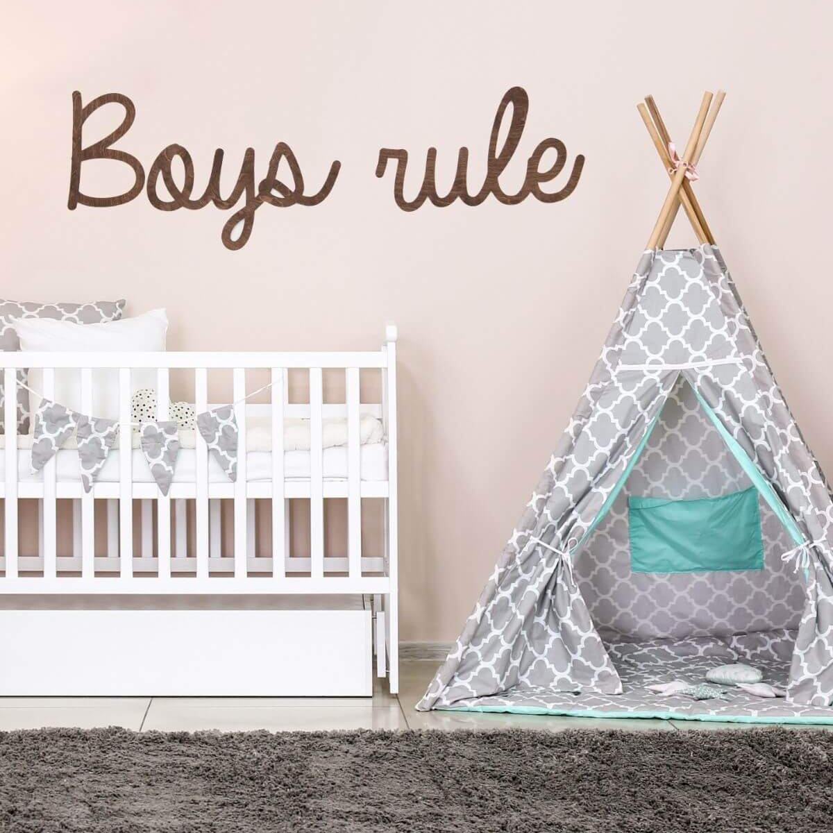 Wooden Baby Nursery Wall Decor Quote Signs for Gender Neutral Rooms