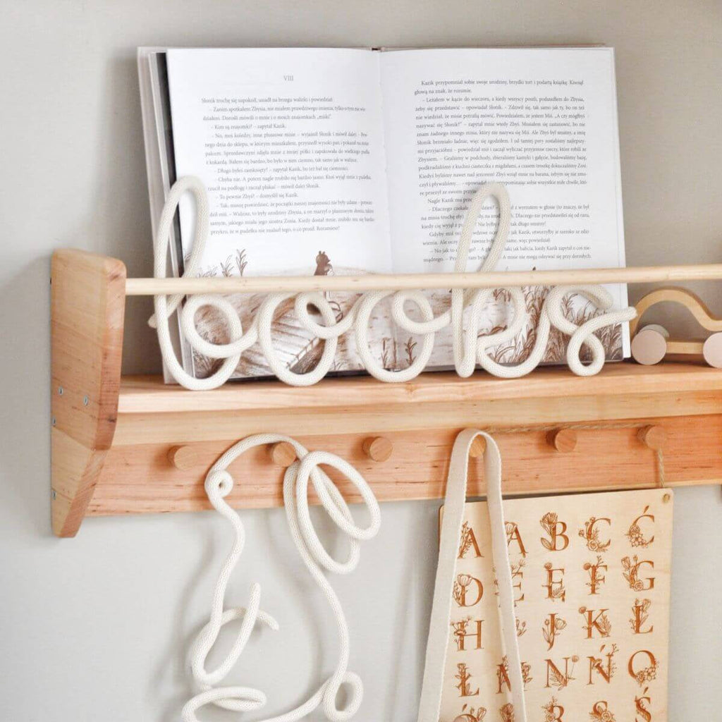 Wall-Mounted Nursery Bookshelf for Organized Kids' Room Storage