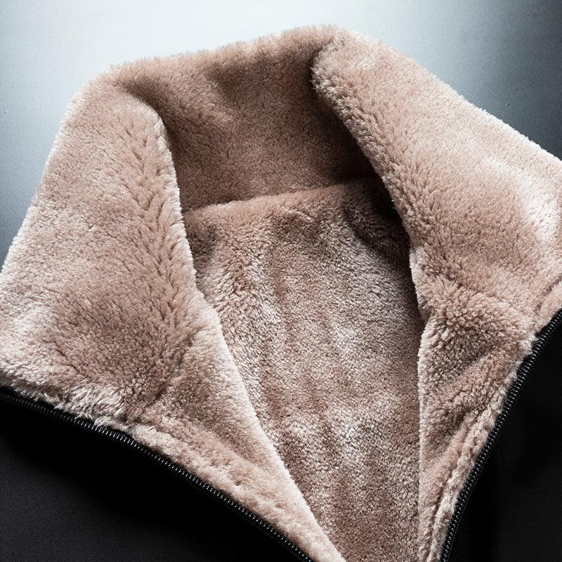 Men's Windproof Fleece Jacket Softshell Outdoor Winter Coat