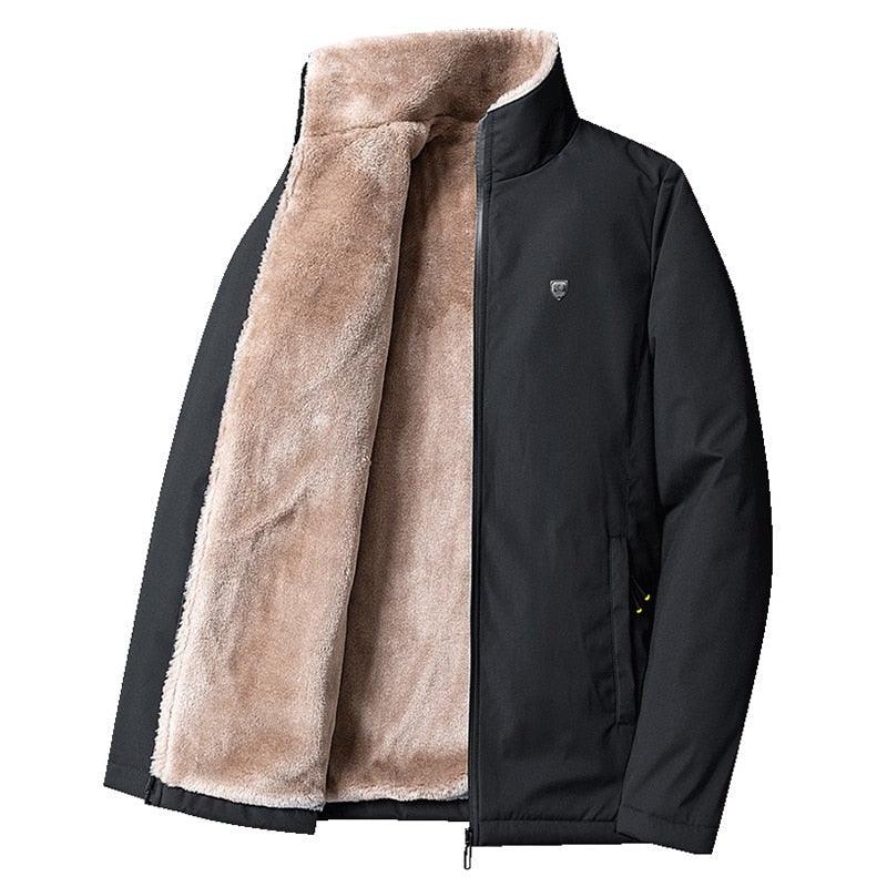 Men's Windproof Fleece Jacket Softshell Outdoor Winter Coat