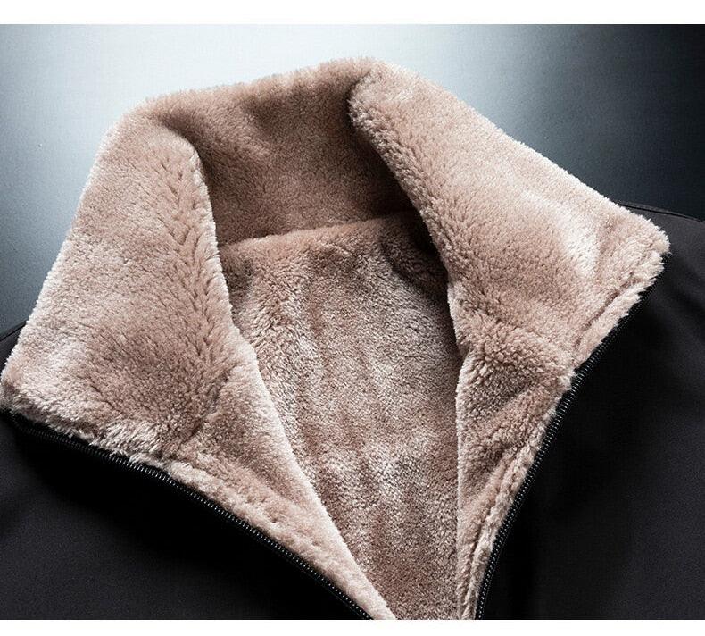 Men's Windproof Fleece Jacket Softshell Outdoor Winter Coat