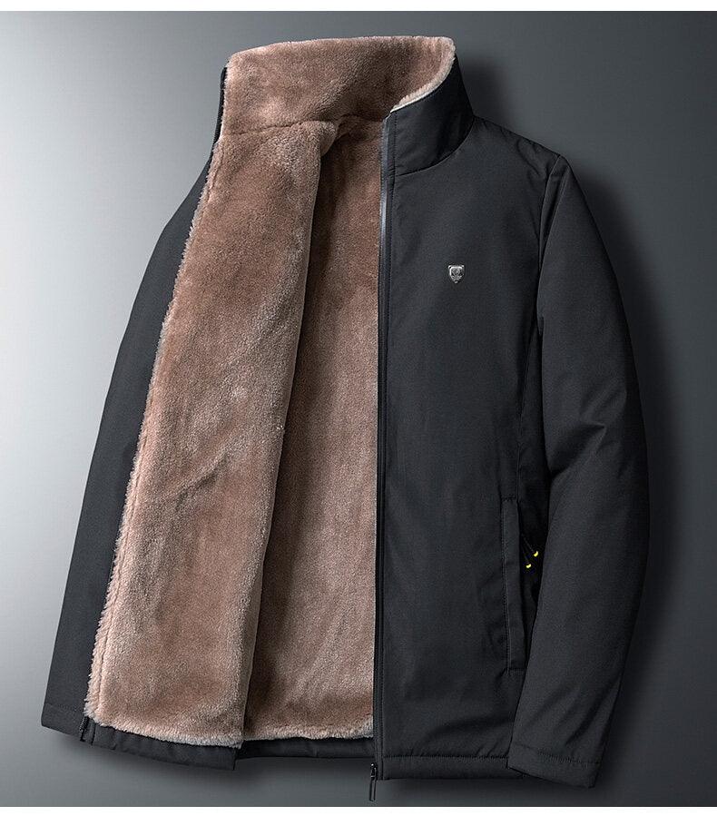 Men's Windproof Fleece Jacket Softshell Outdoor Winter Coat