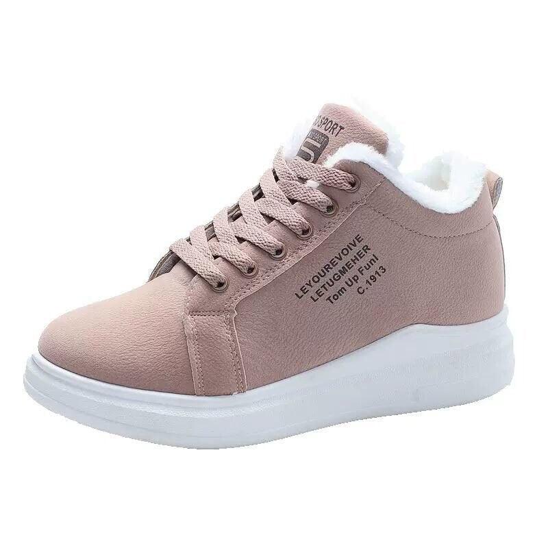 Women’s Fur Lined Winter Snow Boots – Warm Casual Ankle Sneakers - side view