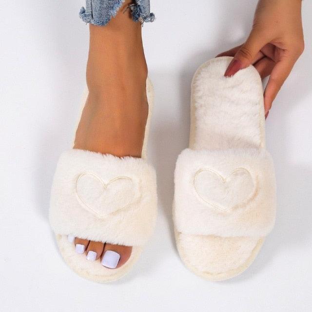 Women’s Warm Fluffy Memory Foam Slippers – Cozy Indoor Slides