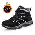 Unisex Fur-Lined Winter Snow Boots Anti-Slip Outdoor Hiking Shoes