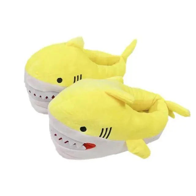 Women's Plush Shark Slippers - Cute Cartoon Winter Indoor Shoes