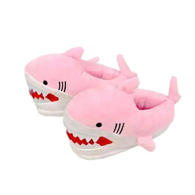 Women's Plush Shark Slippers - Cute Cartoon Winter Indoor Shoes