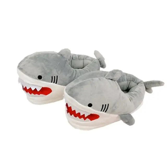 Women's Plush Shark Slippers - Cute Cartoon Winter Indoor Shoes