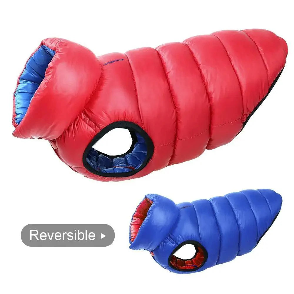 Warm Reversible Dog Vest Winter Jacket for Small to Large Dogs