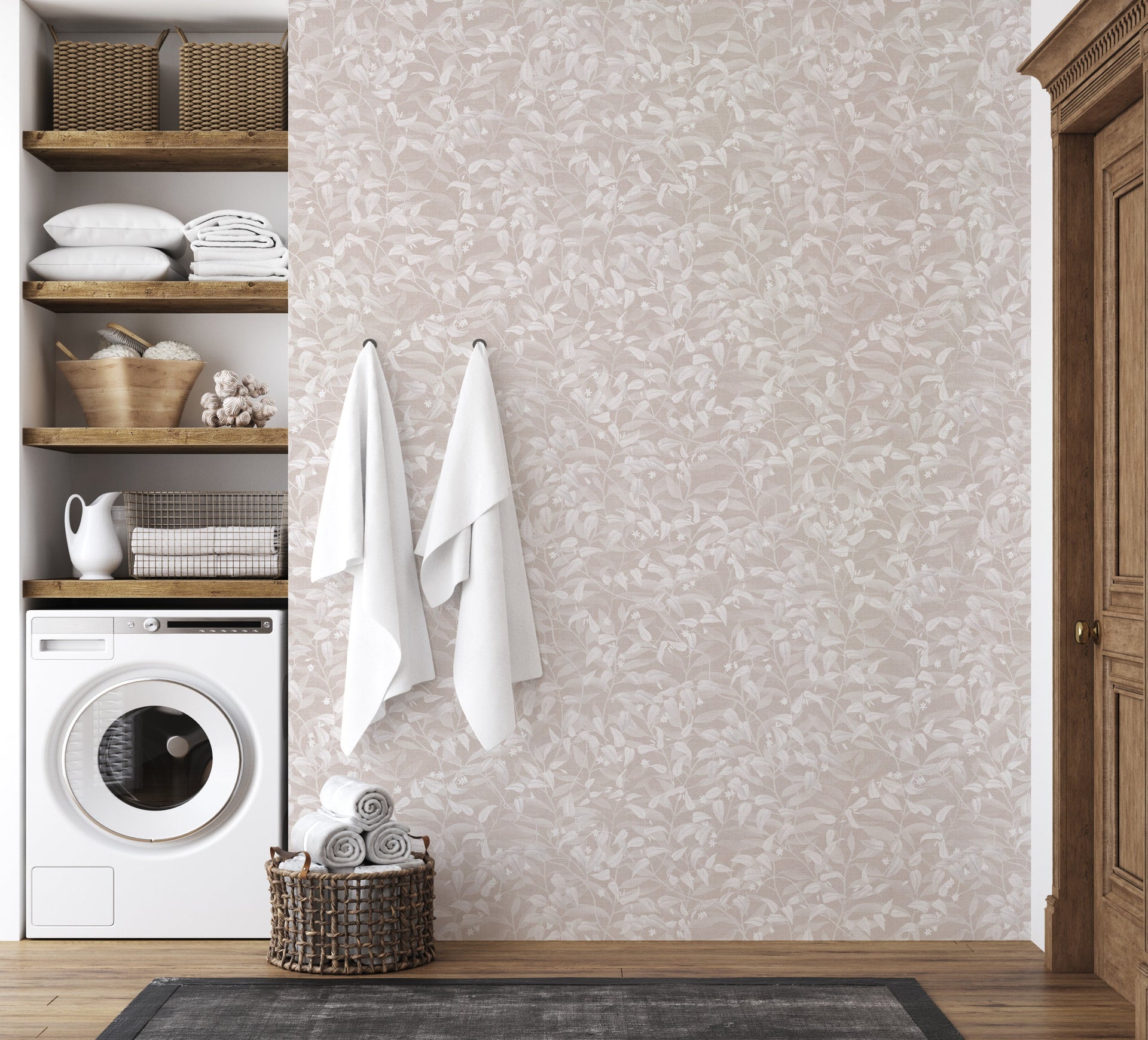 Hollins Cottagecore Floral Wallpaper Transitional Style