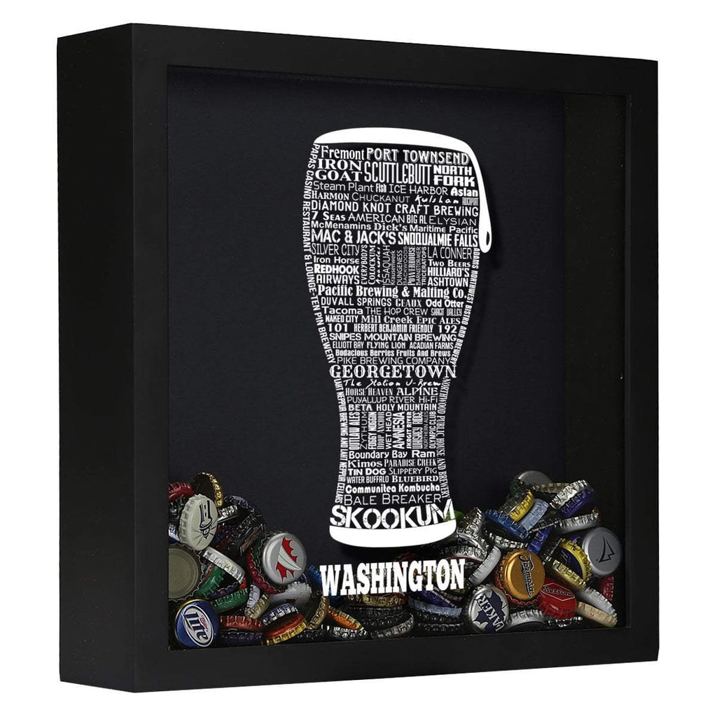 Washington Beer Typography Shadow Box