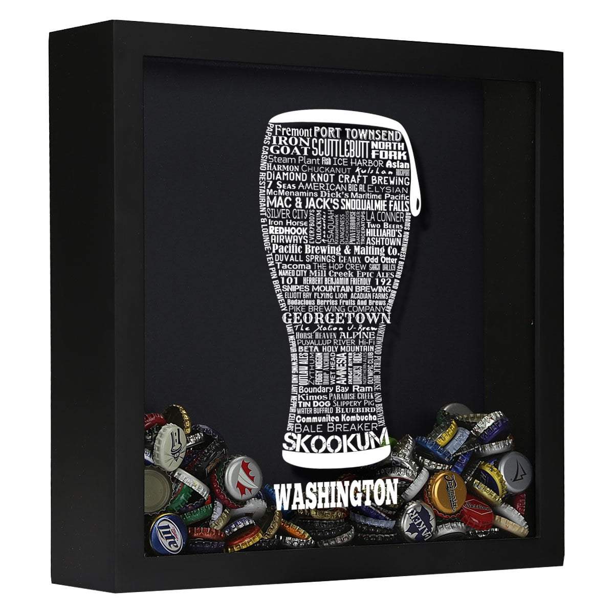 Washington Beer Typography Shadow Box