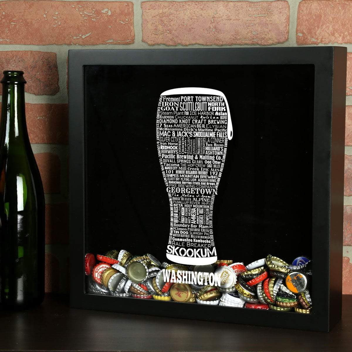 Washington Beer Typography Shadow Box