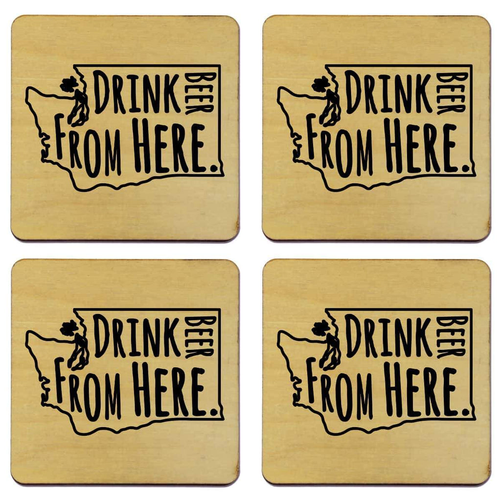 Washington Drink Beer From Here Coasters
