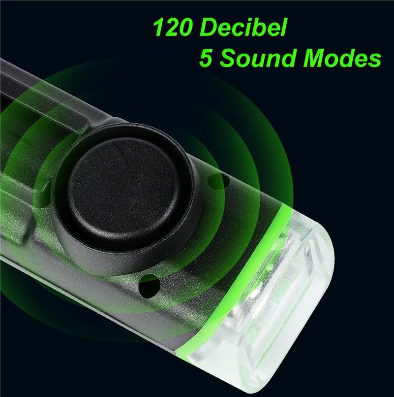 Modern Waterproof USB Rechargeable LED Bike Headlight with Horn