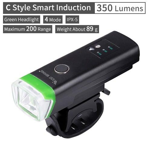 Modern Waterproof USB Rechargeable LED Bike Headlight with Horn