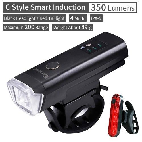 Modern Waterproof USB Rechargeable LED Bike Headlight with Horn