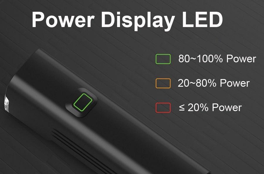 1000 Lumen USB Rechargeable Bike Light Set with Power Bank