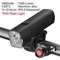 1000 Lumen USB Rechargeable Bike Light Set with Power Bank