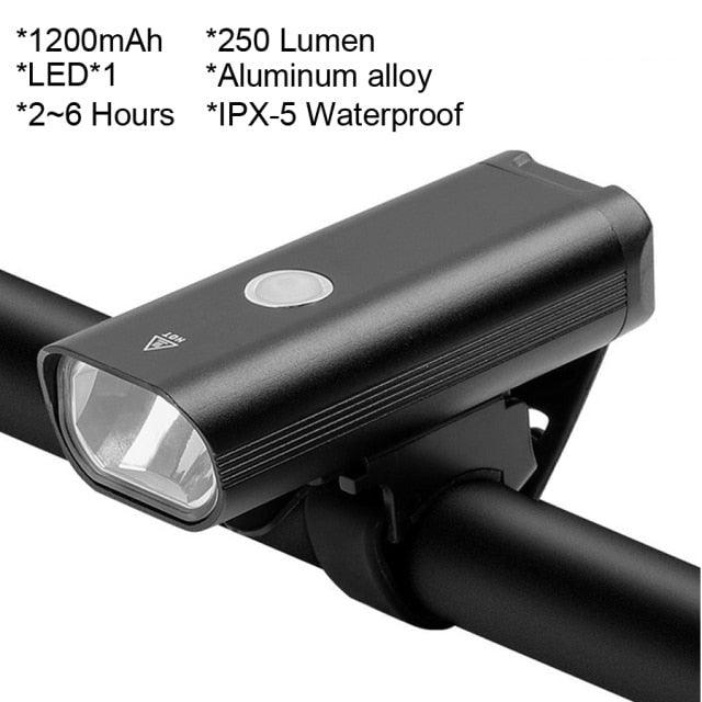 1000 Lumen USB Rechargeable Bike Light Set with Power Bank