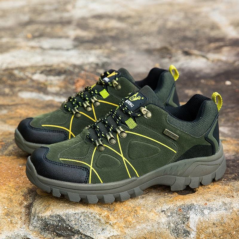 Men's Waterproof Hiking Boots - Durable Non-Slip Climbing Shoes
