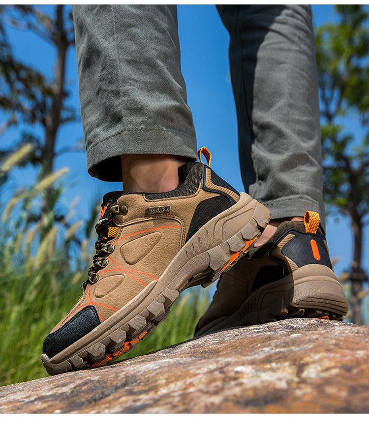 Men's Waterproof Hiking Boots - Durable Non-Slip Climbing Shoes