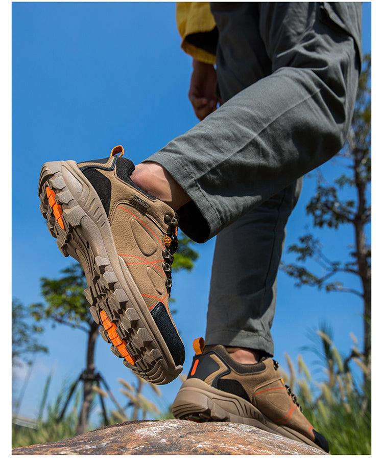 Men's Waterproof Hiking Boots - Durable Non-Slip Climbing Shoes