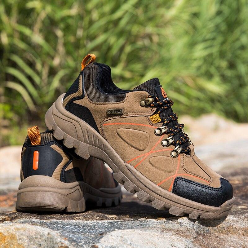 Men's Waterproof Hiking Boots - Durable Non-Slip Climbing Shoes
