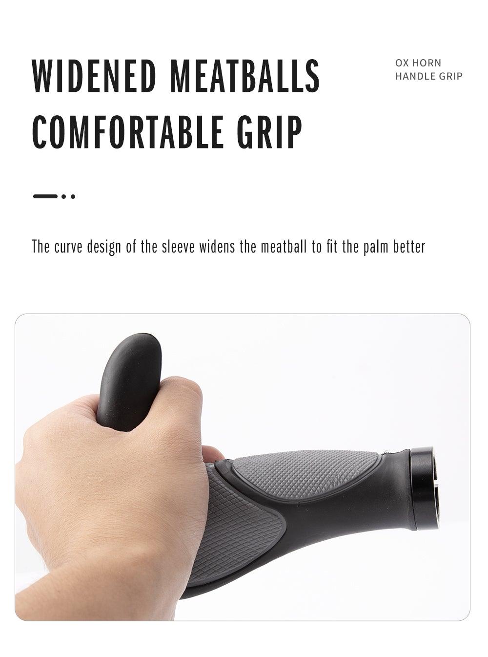 Ergonomic Silicone Handlebar Grips with Bilateral Locking Rings