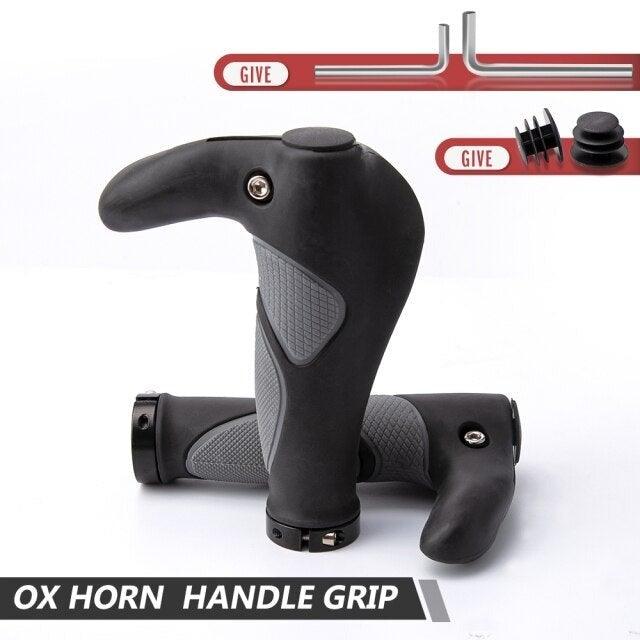 Ergonomic Silicone Handlebar Grips with Bilateral Locking Rings