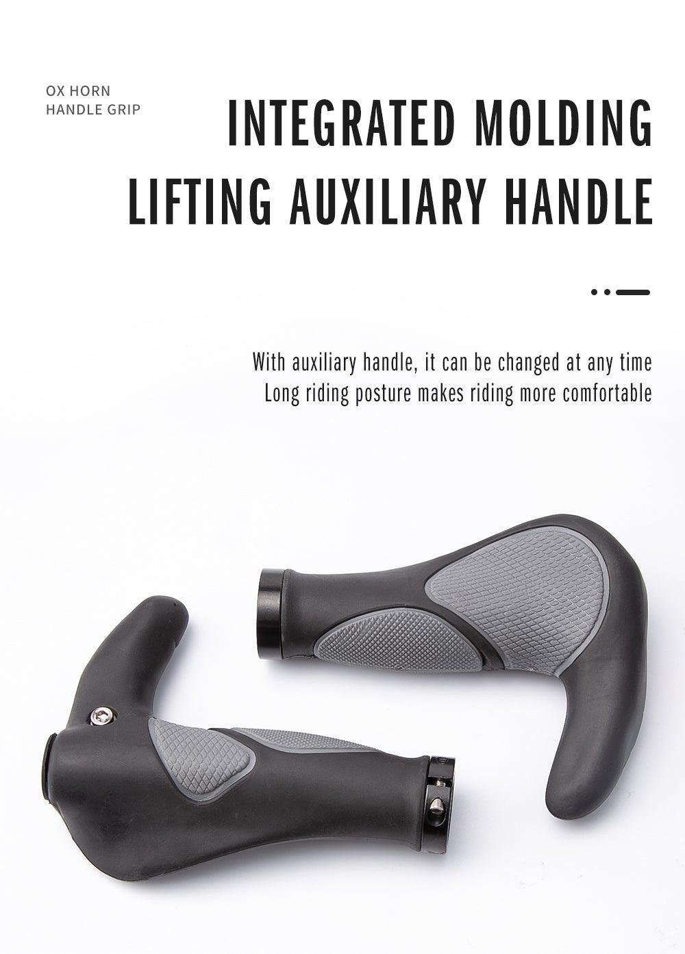 Ergonomic Silicone Handlebar Grips with Bilateral Locking Rings