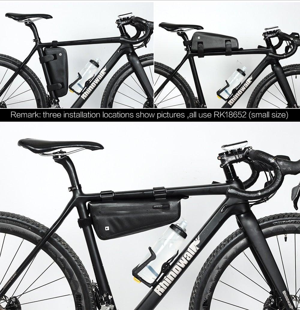 Waterproof Hard Shell Bicycle Top Tube Bag - Stable Cycling Mount