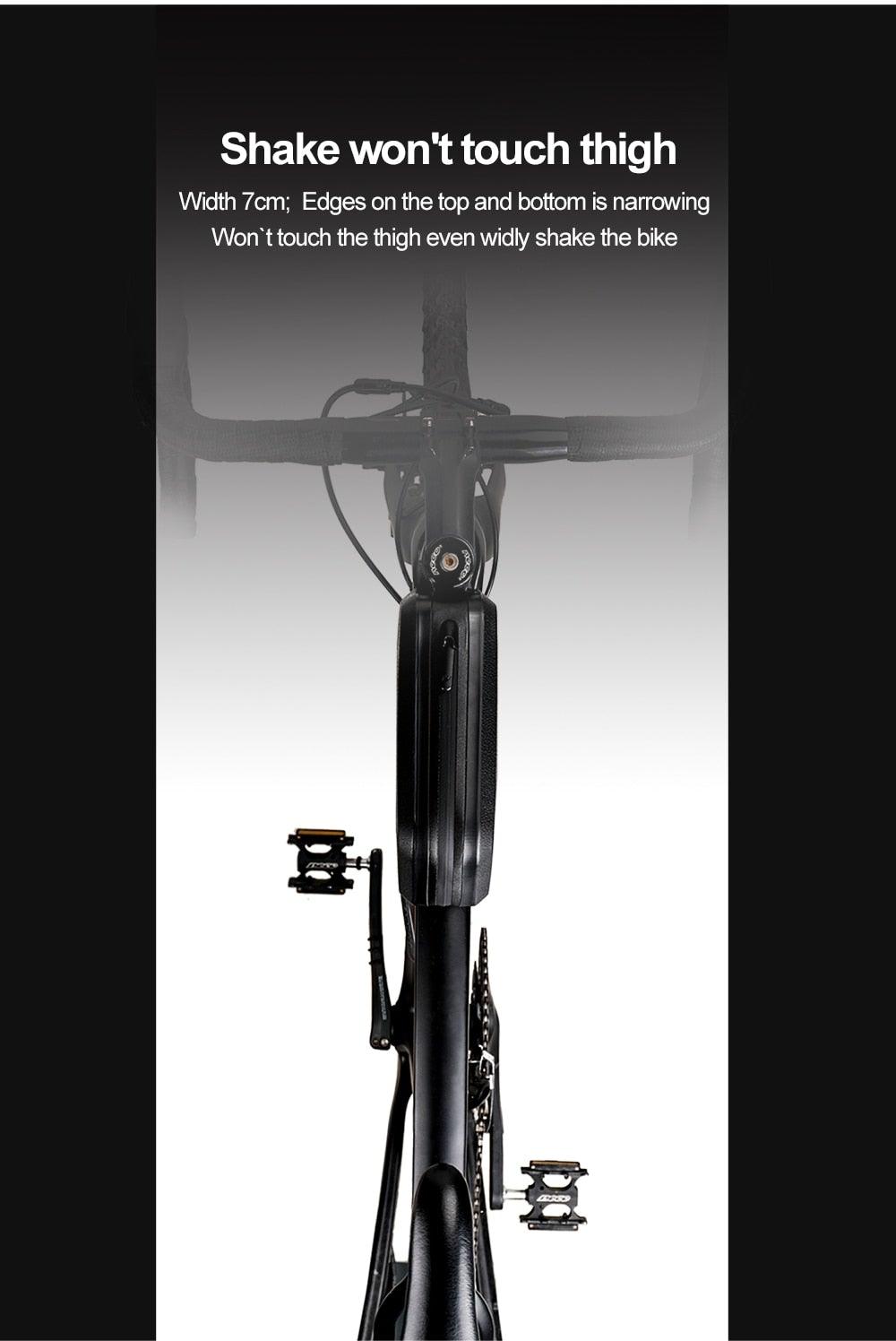 Waterproof Hard Shell Bicycle Top Tube Bag - Stable Cycling Mount