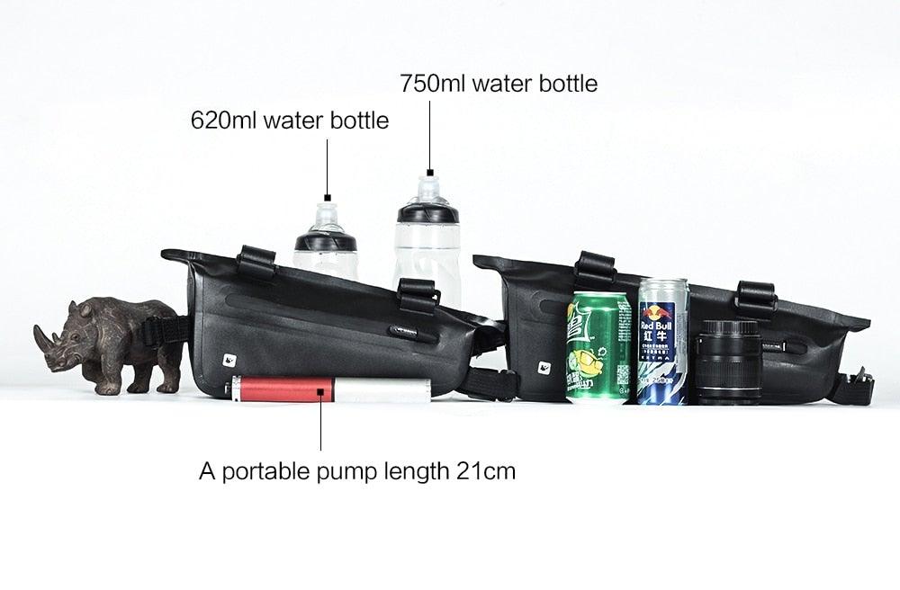 Waterproof Hard Shell Bicycle Top Tube Bag - Stable Cycling Mount