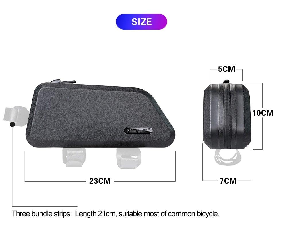Waterproof Hard Shell Bicycle Top Tube Bag - Stable Cycling Mount