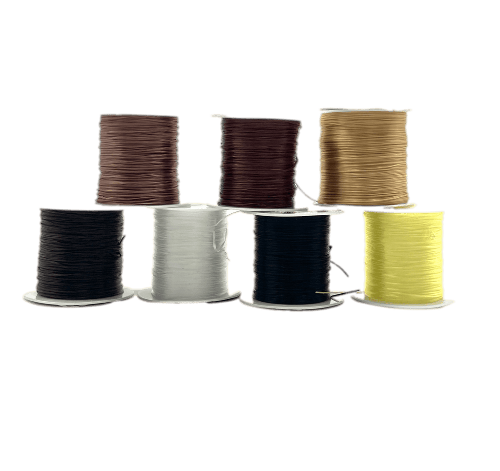 Spools of professional weaving nylon elastic thread in various colors for jewelry making