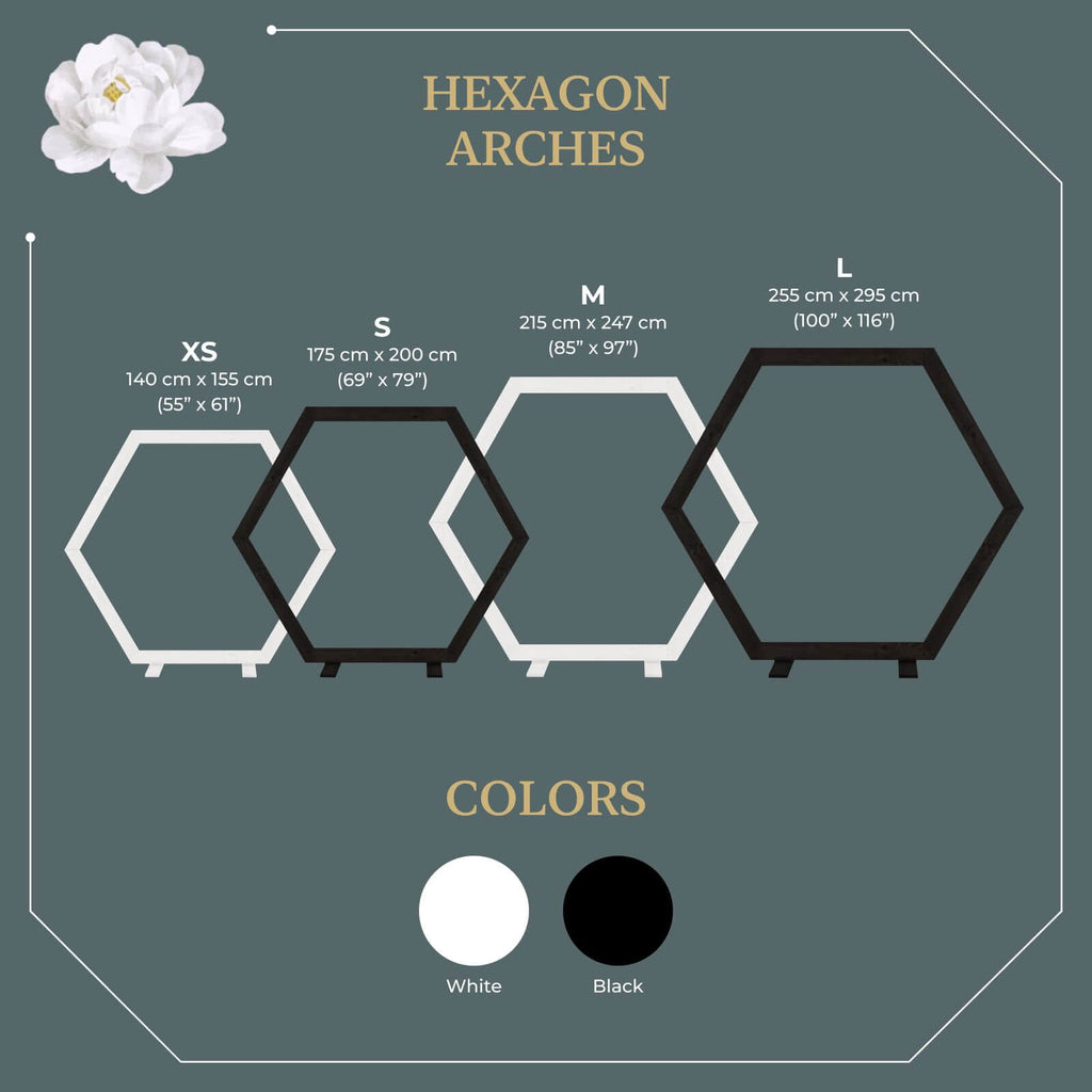 Hexagon Wedding Arch for Ceremony – Eco-Friendly Wooden Backdrop