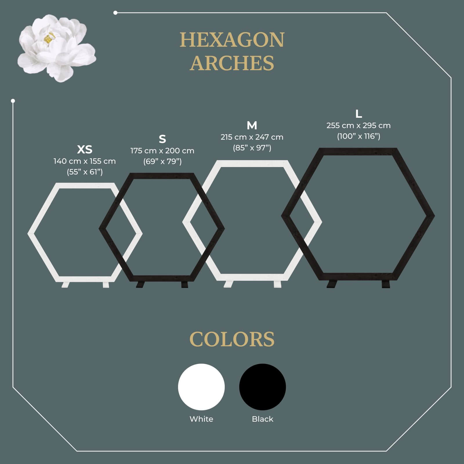 Hexagon Wedding Arch for Ceremony – Eco-Friendly Wooden Backdrop